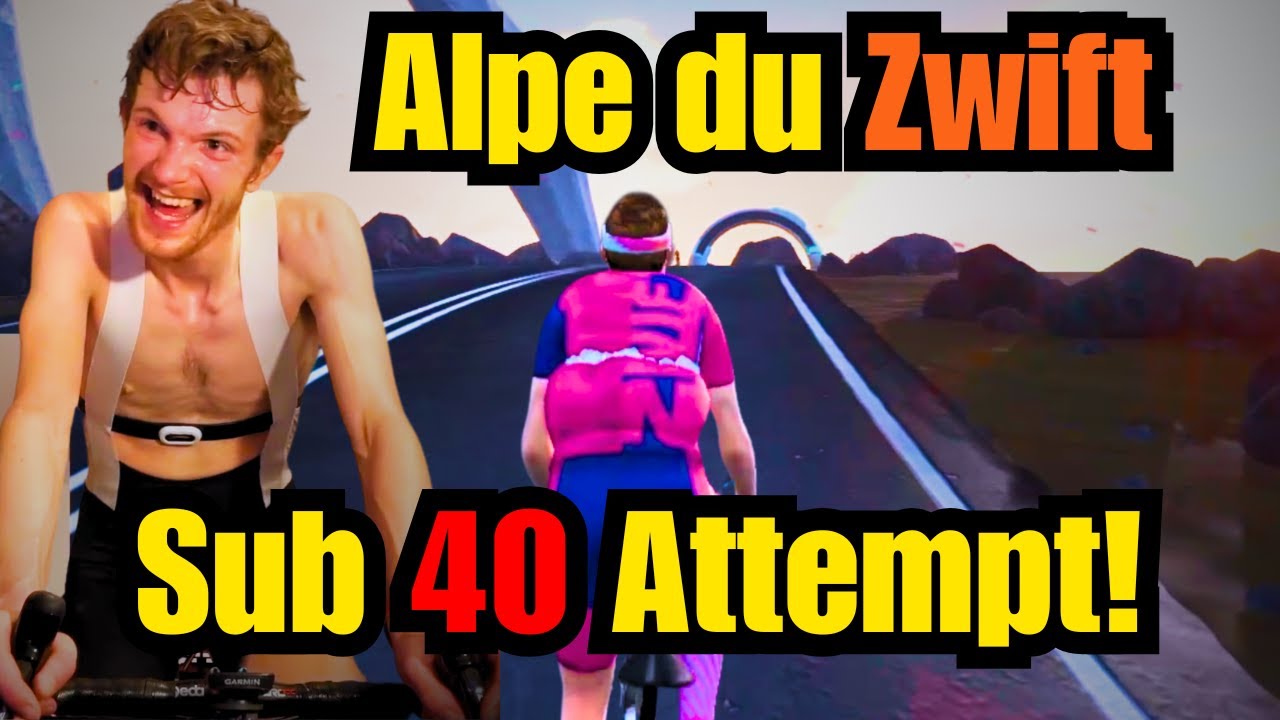 How I Crushed my Fastest Time Cycling Up Alpe du Zwift! - Chasing Sub 40