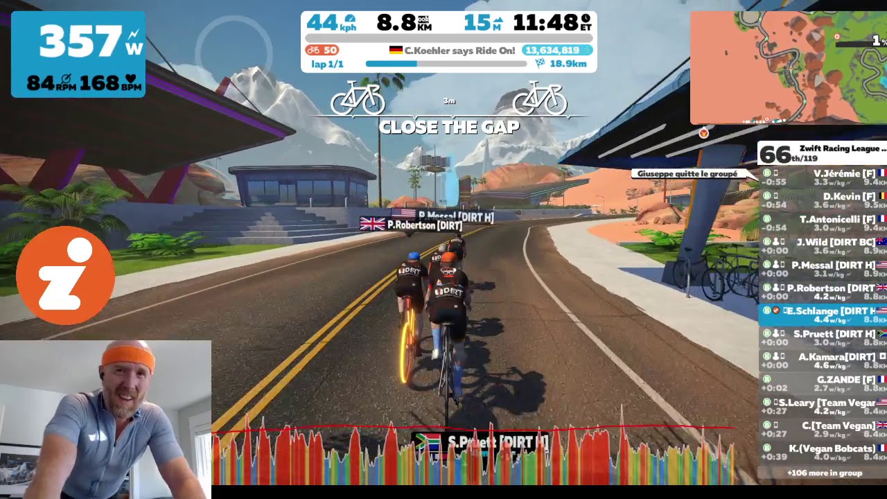 Zwift Racing League #8: TTT on Watopia's Waistband