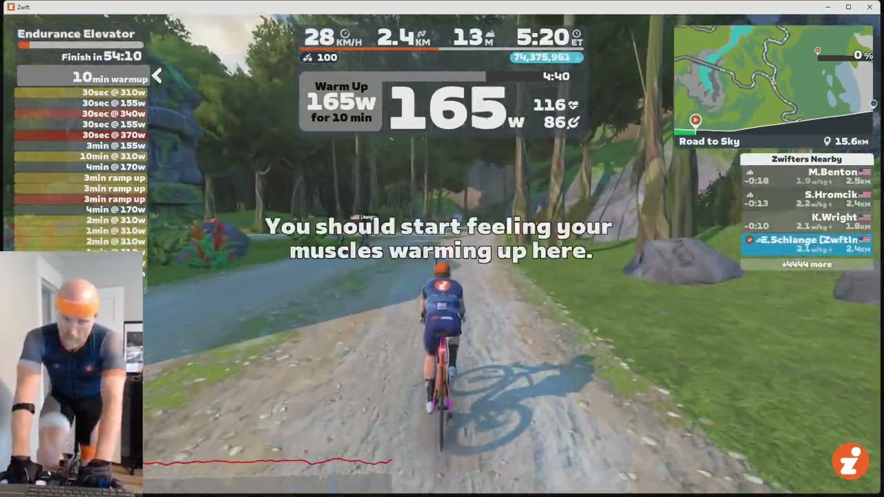 Zwift Camp: Baseline - Endurance Elevator Workout
