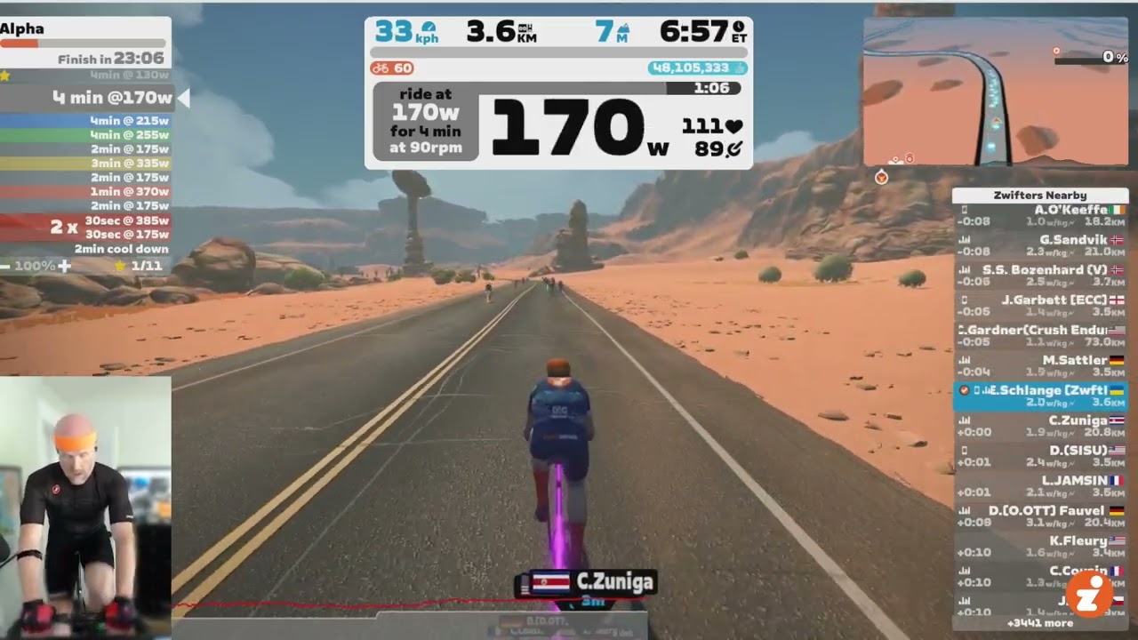 "Alpha" Workout // Zwift "Build Me Up" Training Plan // Week 12
