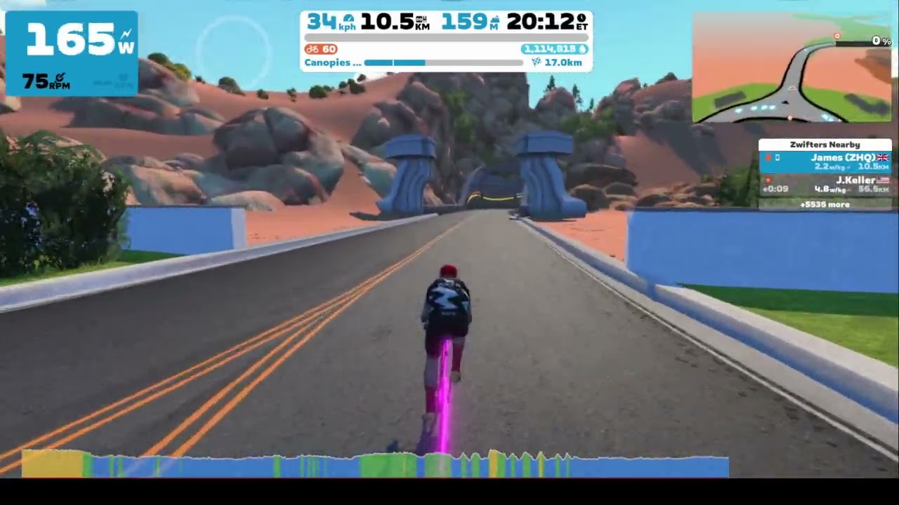 Zwift   Watopia   Canopies and Coastlines