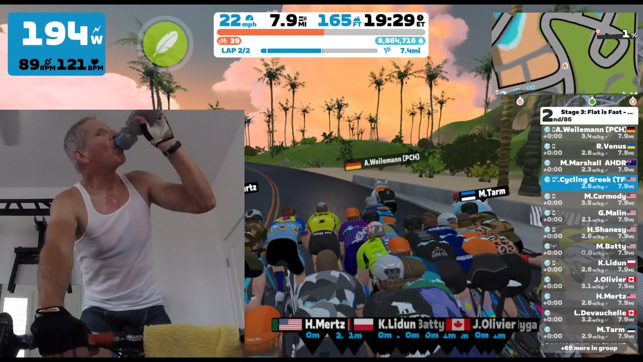 Zwift race: Don't want to do that again
