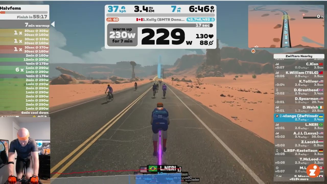 Halvfems Workout // Zwift "Build Me Up" Training Plan // Week 2