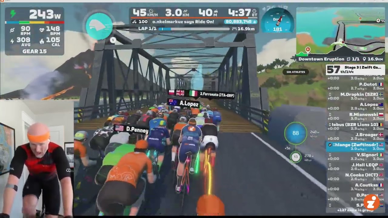 Zwift Games - Stage 3 - Downtown Eruption (Implosion)