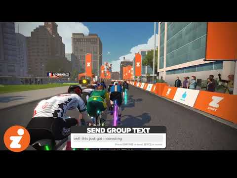 Racing on Zwift - HUDless!