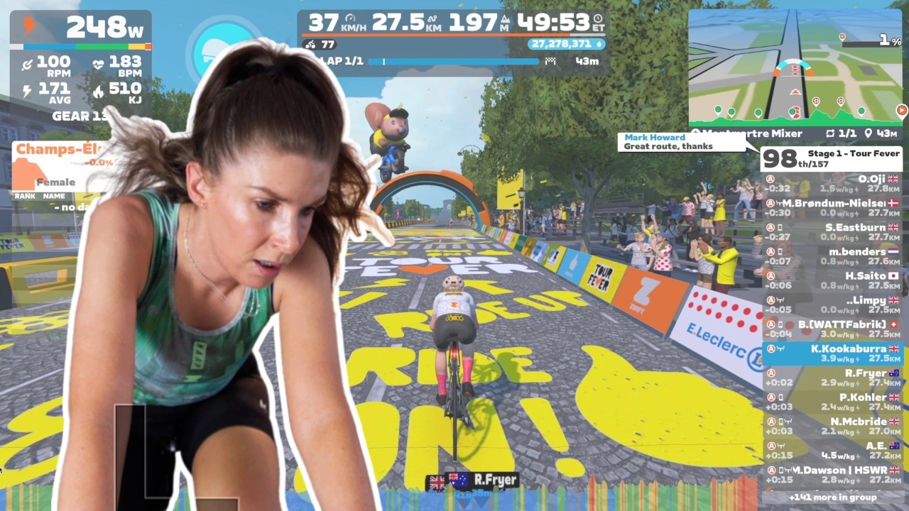 Zwift's new Tour de France climb... humbled! 🥵