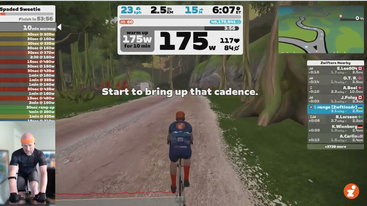 "Spaded Sweetie" Workout // Zwift "Build Me Up" Training Plan // Week 7