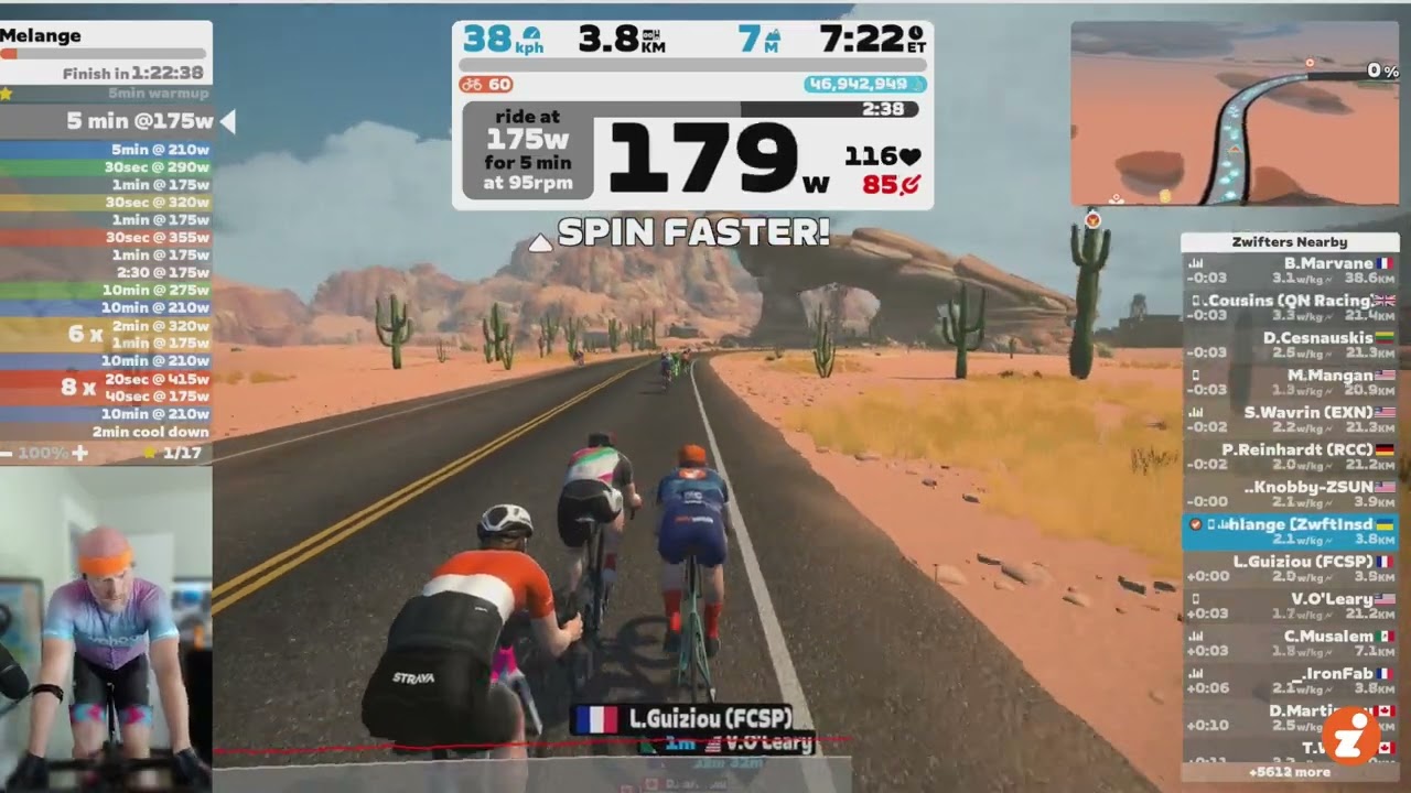 "Melange" Workout // Zwift "Build Me Up" Training Plan // Week 9