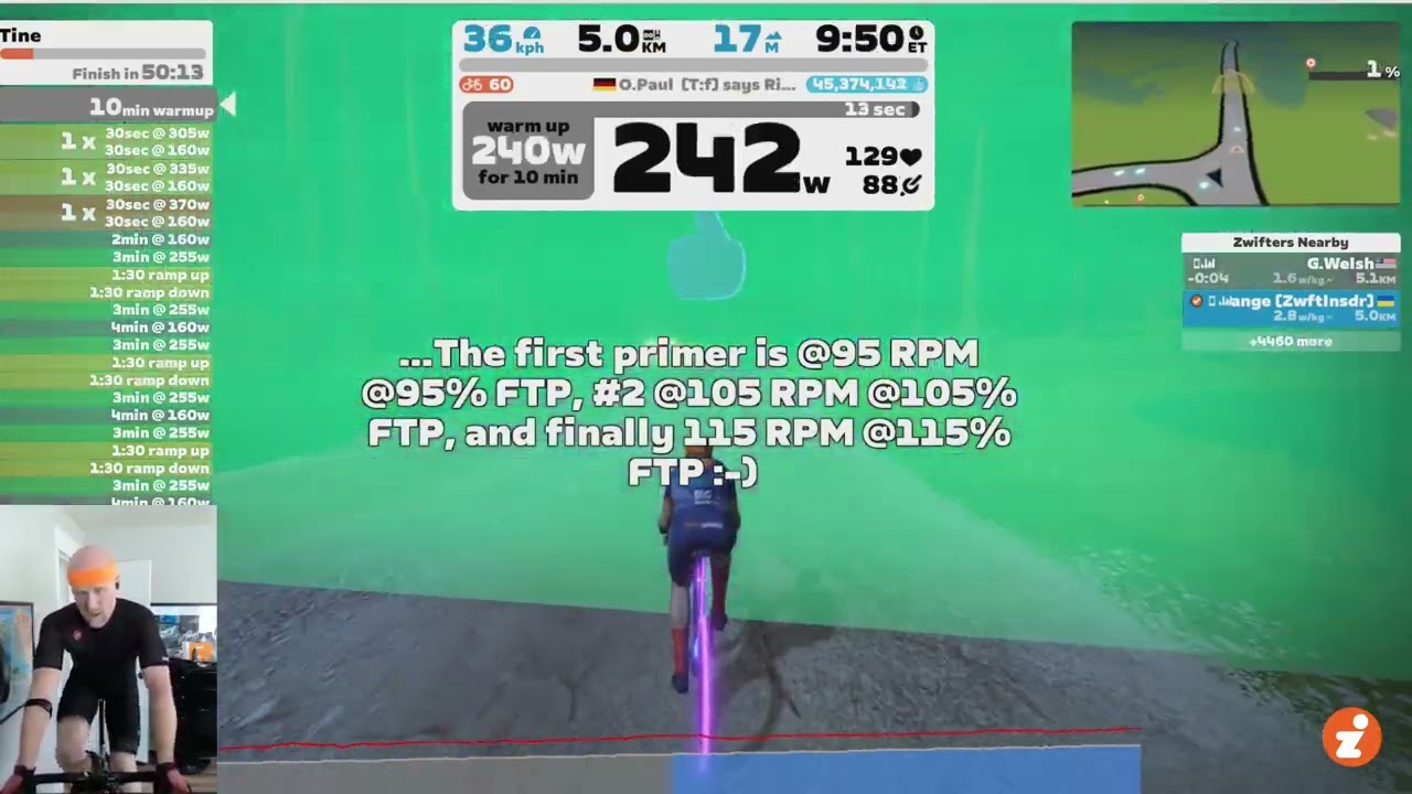 Tine Workout // Zwift "Build Me Up" Training Plan // Week 5