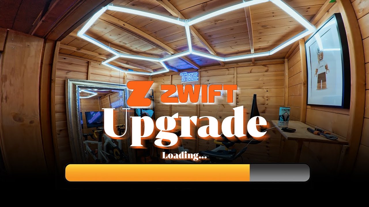 Zwift shed upgrades | Hexagon light install