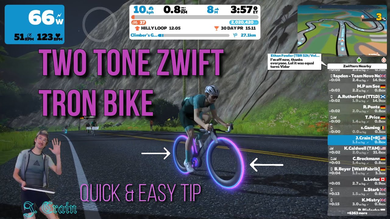 Two Tone Tron Bike on Zwift