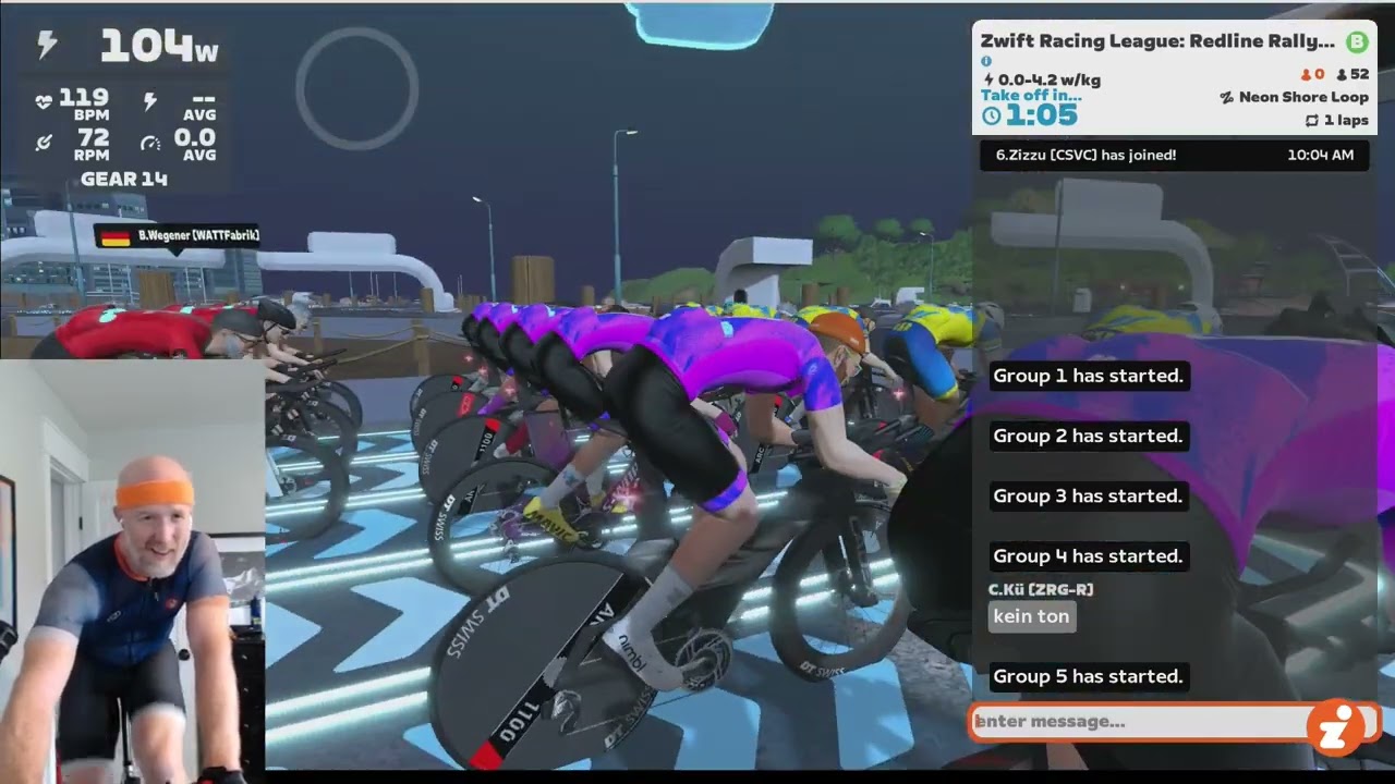 Zwift Racing League TTT WIN on Neon Shore Loop