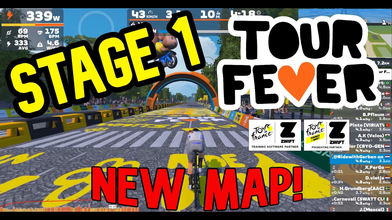 How I Paced the new Zwift Tour Fever Stage 1 TT
