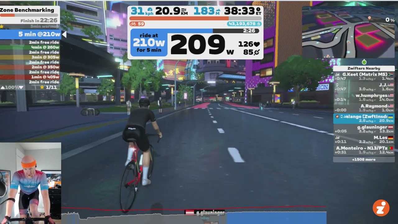 Zwift "Build Me Up" Training Plan - Zone Benchmarking