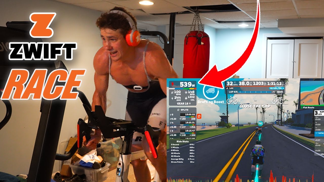 Using A Zwift Race as Part of My IRONMAN Training | LIVE STATS + Zwift Bike