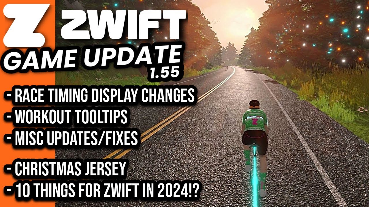 ZWIFT Update 1.55: Race Timing Display Changes // Christmas Jersey // 10 Things For 2024!