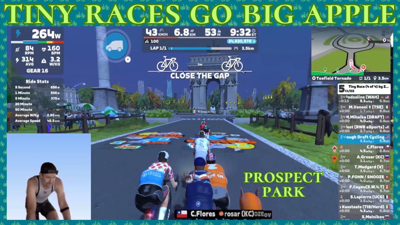 Earning New Route Badges the Hard Way: Zwift Tiny Race Series