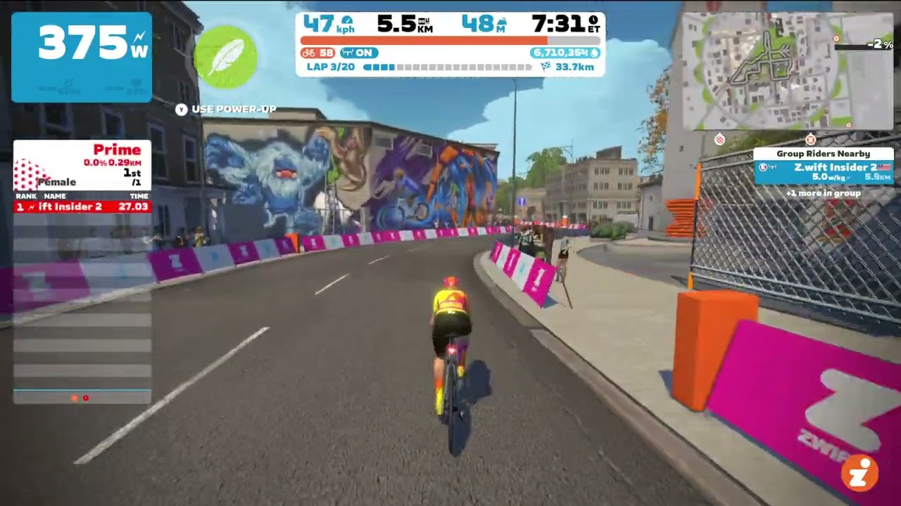 Zwift Play Steering Test: How much time do you save with steering in Crit City?