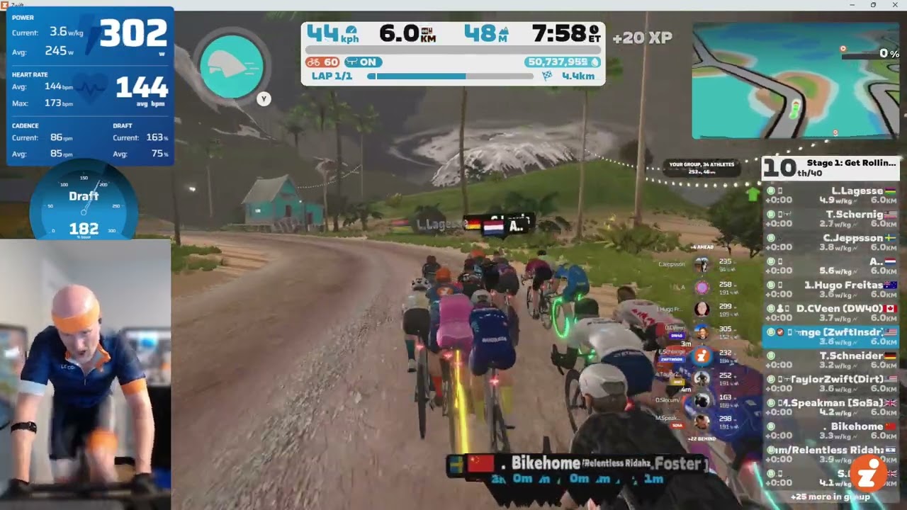 ZRacing on Watopia Flat Route Reverse - Attacks, Attacks, and More Attacks!