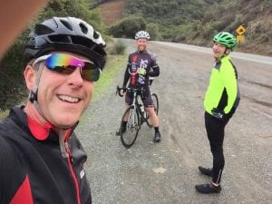 At the top with riding pals John and Doug (that's me in the middle)