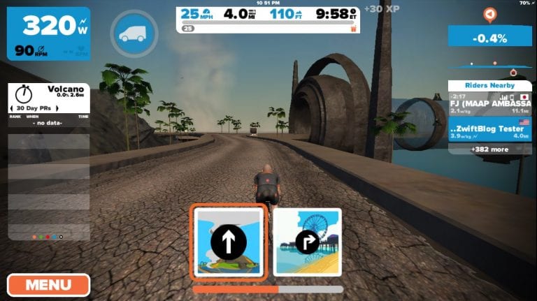 Watopia “Volcano Circuit CCW” Route Details