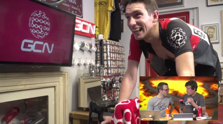GCN vs. Zwift – watch Si Richardson take on the field