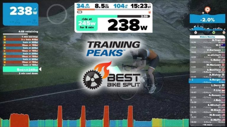 TrainingPeaks and BestBikeSplit now export to Zwift workouts