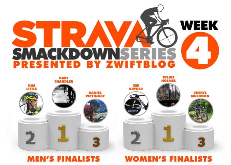 Strava Smackdown Series week 4 winners