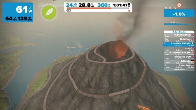 Watopia “Volcano Climb” Route Details