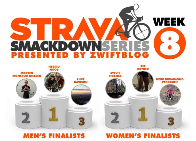 Strava Smackdown Series week 8 winners