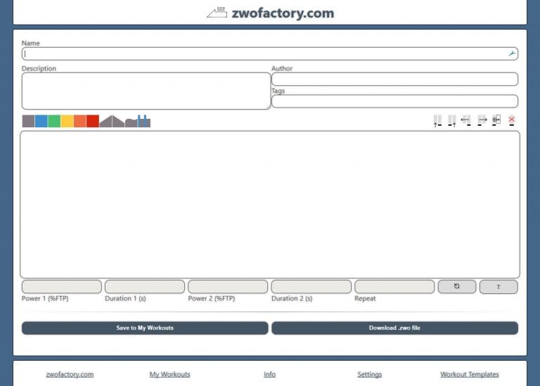 ZWOfactory: the Web-Based Zwift Workout Creator