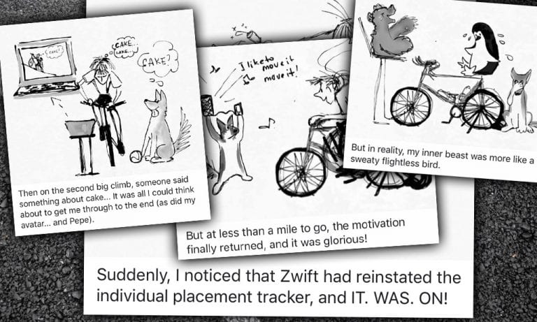 One Woman’s Tour de Zwift, Illustrated