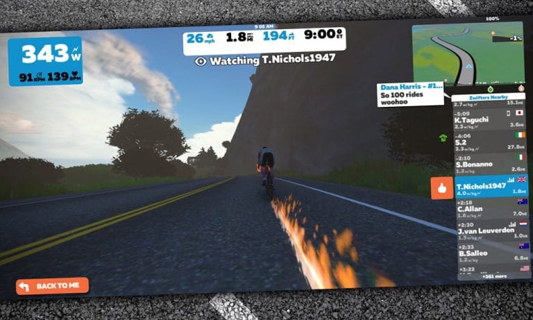 We’re Burning Rubber on Zwift Today