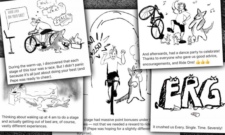 One Woman’s Illustrated Tour of Watopia (Stages 1-4)