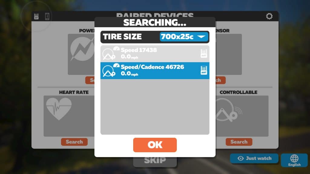 zwift with speed sensor only