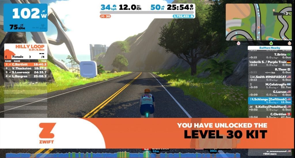 Du kan låse op for belønninger undervejs i Zwift