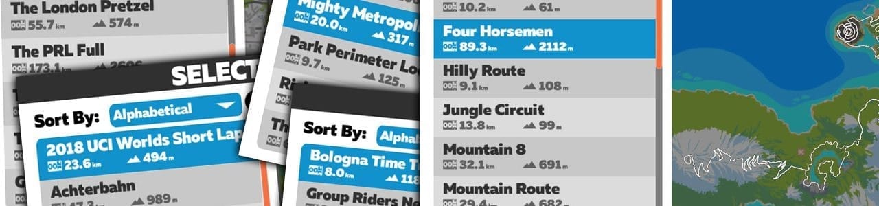 Complete Master List Of All Zwift Course Routes Zwift Insider