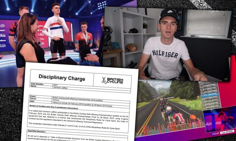 Cam Jeffers Sanctioned, Disqualified from British Cycling Zwift eRacing Championships