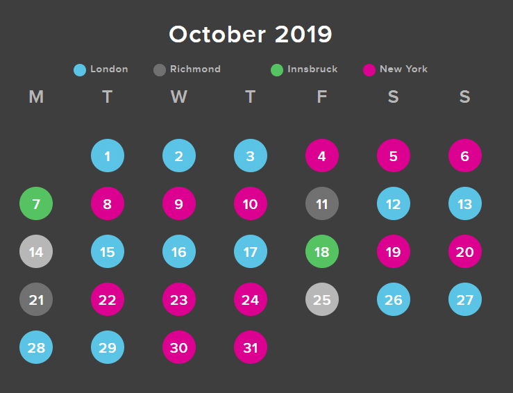 Zwift Course Calendar October’s Guest World Schedule Zwift Insider