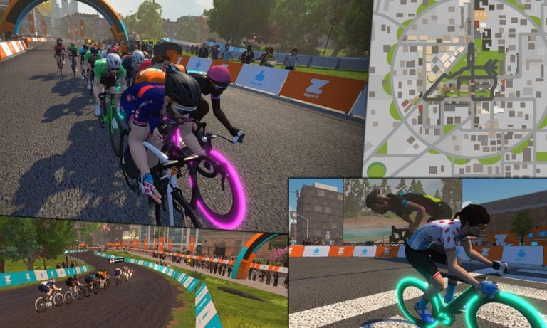 Route Maps & Details for Zwift’s Crit City Course