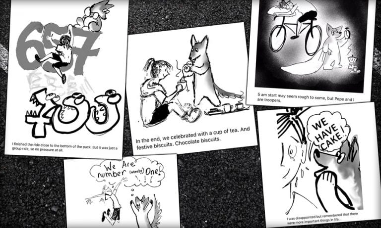 One Woman’s Tour de Zwift 2020, Illustrated