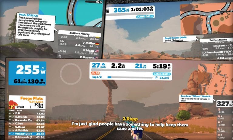 The Unfolding Story of COVID-19 and Zwift