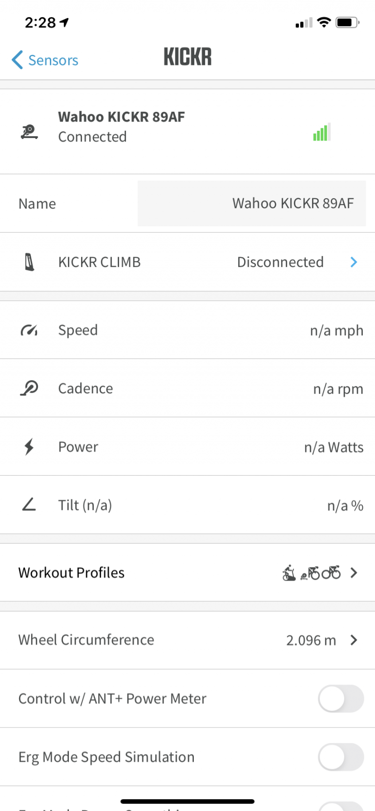 kickr snap advanced spindown