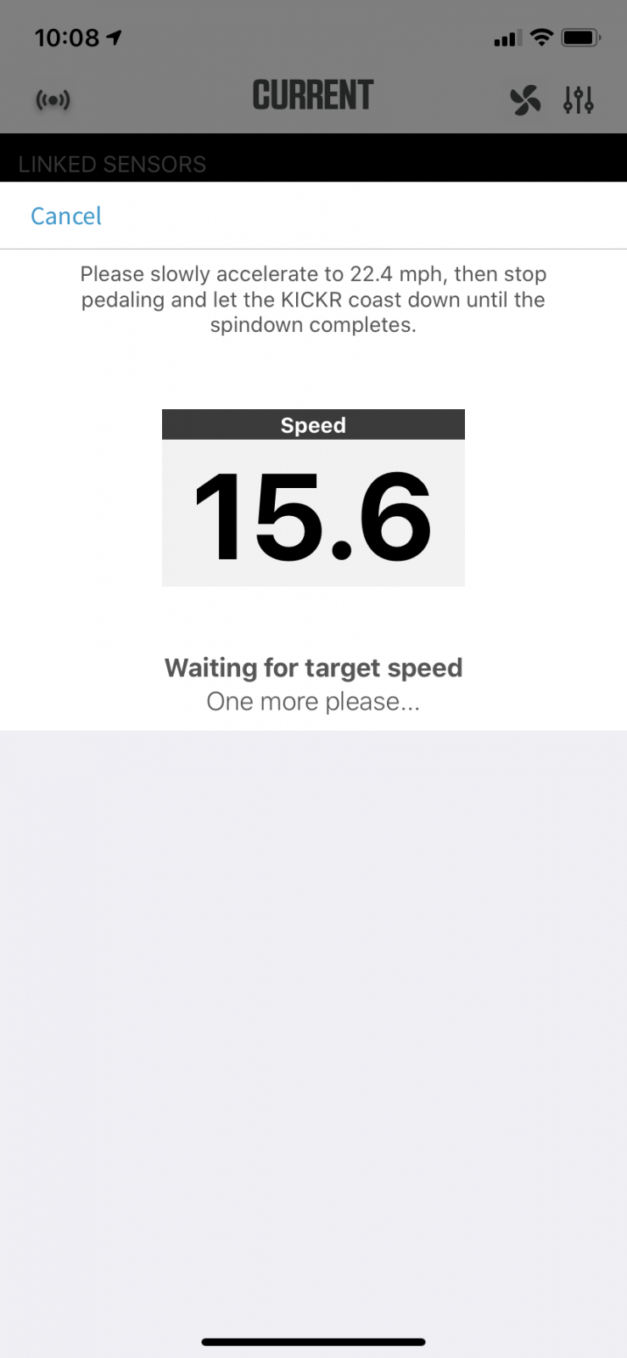 kickr snap advanced spindown