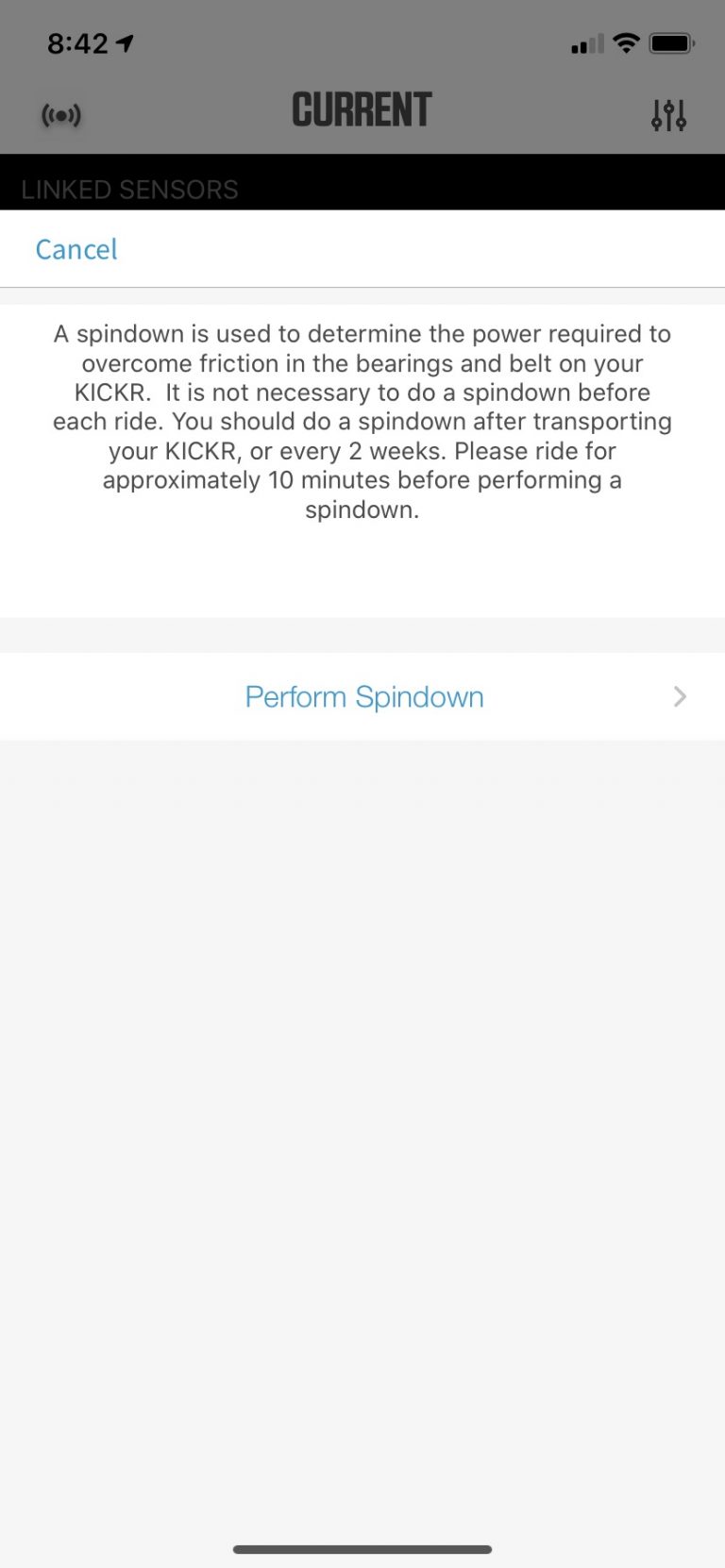 spindown wahoo kickr snap