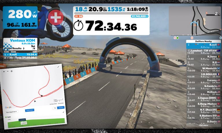 More Adventures with the Sterzo: Steering vs Distance Up Mount Ventoux