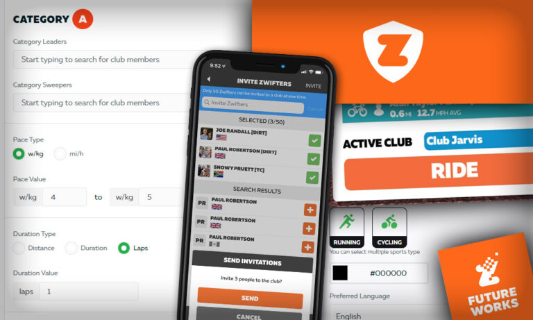 Zwift Rolls Out Updated FutureWorks Clubs Capabilities