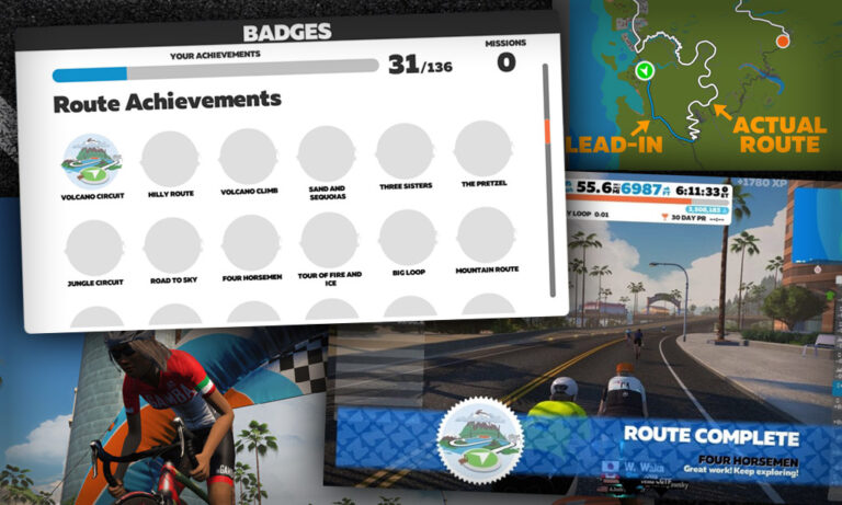 All About Route Achievement Badges for Cyclists and Runners On Zwift