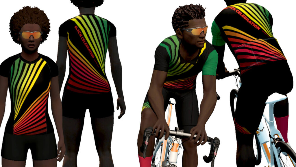 black cyclist network jersey