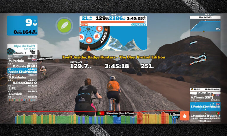 Riding Zwift Insider’s Über Pretzel Express Train